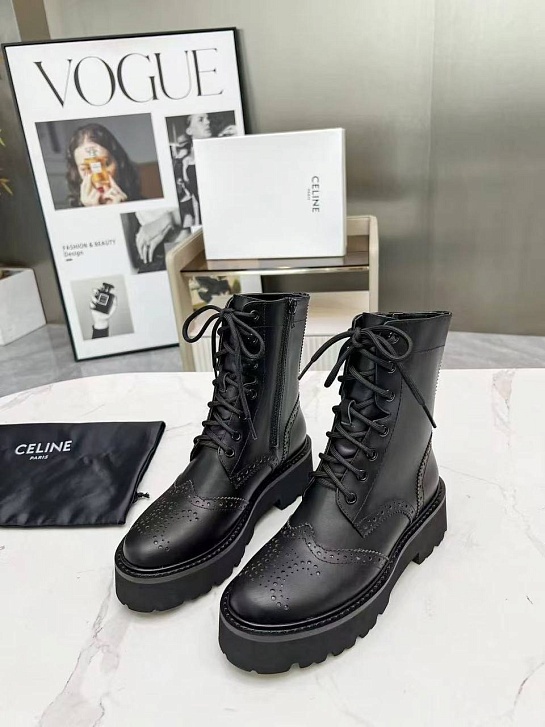Женские кожаные ботинки Celine