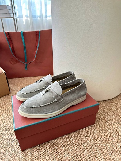Женские замшевые лоферы Loro Piana Summer Charms Walk premium   