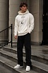 Мужское худи белого цвета Palm Angels logo-print