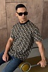Мужская оверсайз футболка Burberry monogram-pattern - Brown