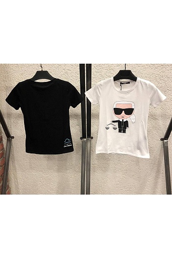 Женская белая футболка Karl Lagerfeld "Libra"   