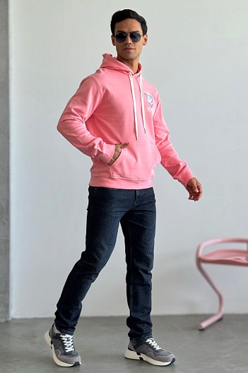 Мужское розовое худи Casablanca Par Avion   