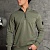 Мужская зелёная кофта с патчем на плече Stone Island Zip Neck