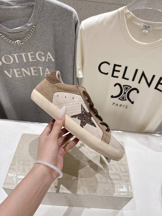 Женские кожаные кроссовки Golden Goose Super Star premium