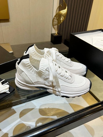Женские кроссовки Chanel Premium - White   