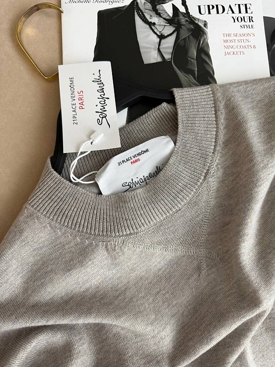 Женский трикотажный свитер Schiaparelli Premium - Grey