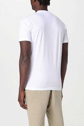 Мужская белая футболка Dsquared2 Rainbow logo-print   