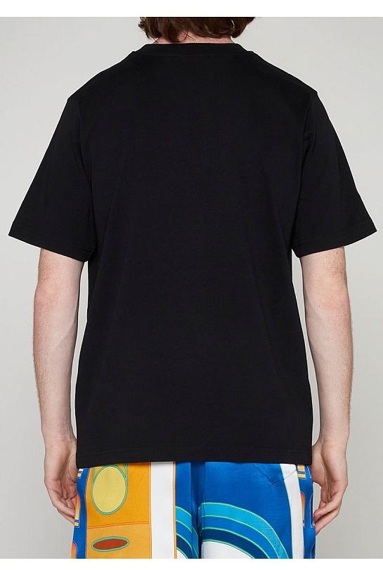 Мужская чёрная футболка Casablanca tennis club