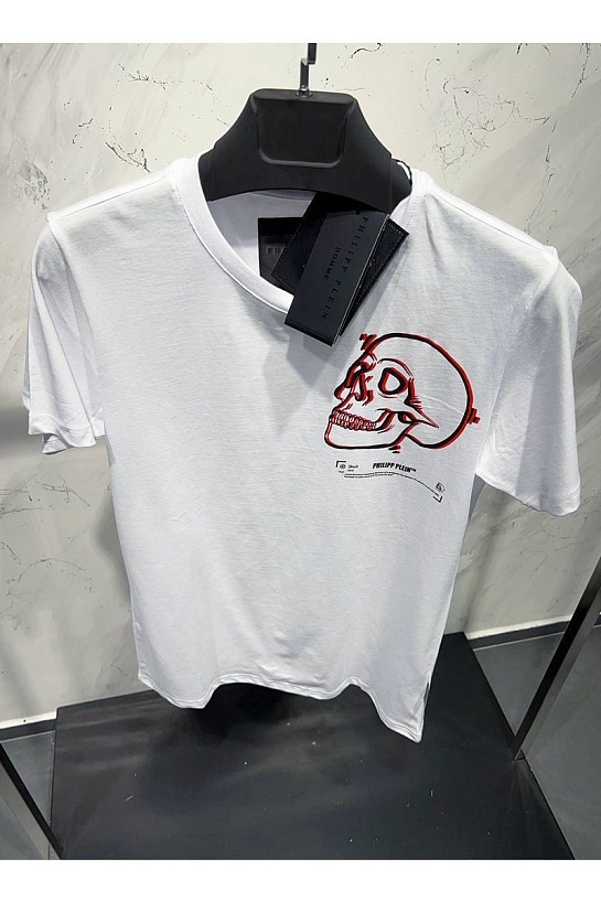 Футболка белого цвета Philipp Plein The Skull