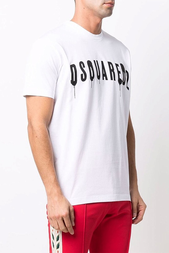 Белая оверсайз футболка Dsquared2