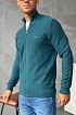 Зелёная кофта на молнии Hugo Boss logo-embroidered
