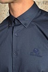 Мужская рубашка Loro Piana logo-embroidered - Navy