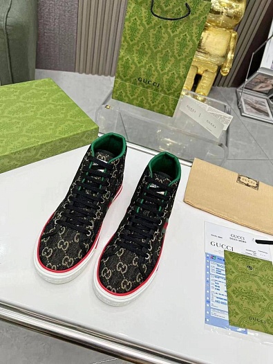 Мужские кроссовки Gucci Tennis 1977 high-top - Black   