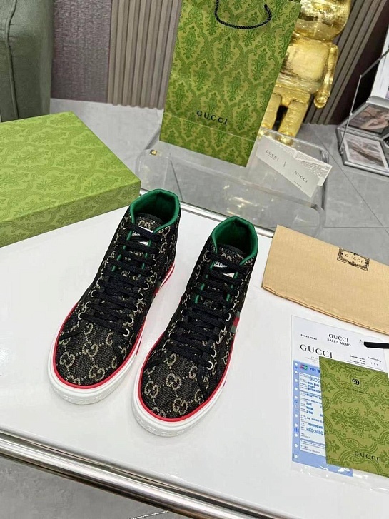 Мужские кроссовки Gucci Tennis 1977 high-top - Black