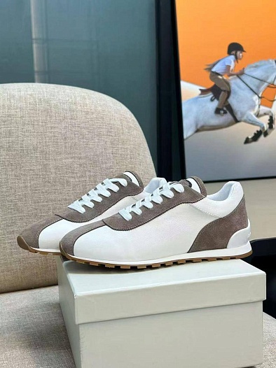 Женские комбинированные кроссовки Brunello Cucinelli low-top premium   