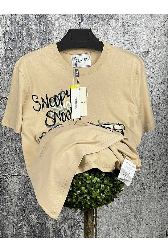 Мужская футболка Iceberg "Snoopy" - Beige