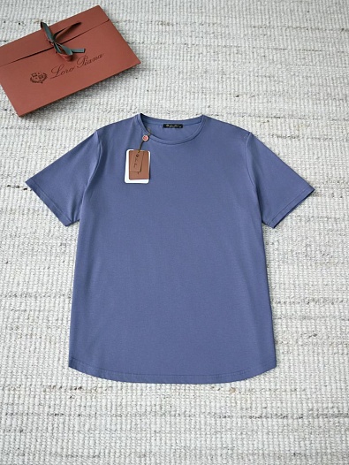 Мужская синяя футболка Loro Piana premium   