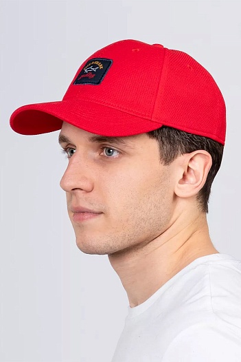 Мужская красная бейсболка Paul & Shark logo-patch   
