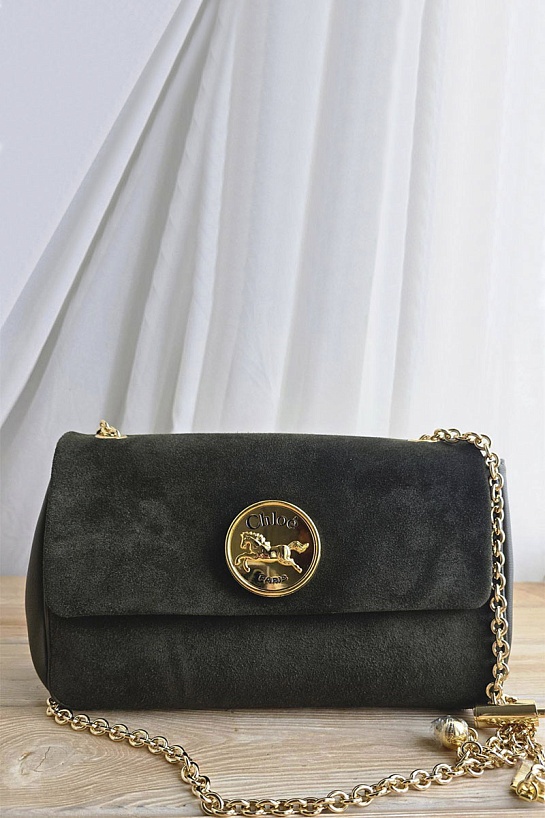 Замшевая сумка Chloe Small Heritage 28x17 см