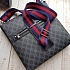 Кожаная сумка Gucci GG Black Supreme Square messenger bag 27x26 см