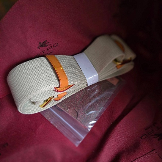 Кожаная дорожная сумка Etro с узором пейсли 50x28 см