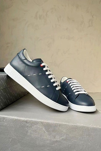 Кожаные кроссовки Kiton - Navy   