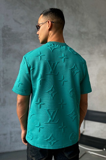 Оверсайз футболка Louis Vuitton Embossed Monogram - Green   