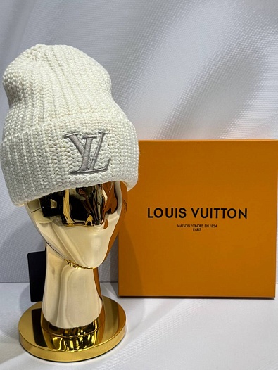 Шапка Louis Vuitton logo-embroidered - White   