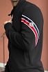 Кофта на молнии Moncler striped logo - Black