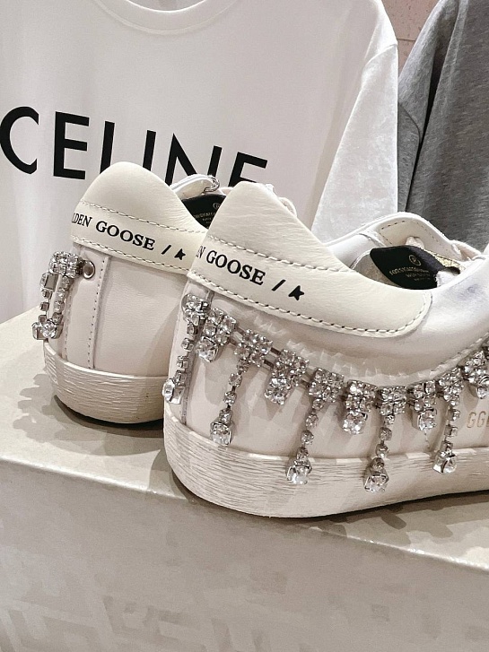 Женские кожаные кроссовки Golden Goose Super Star premium