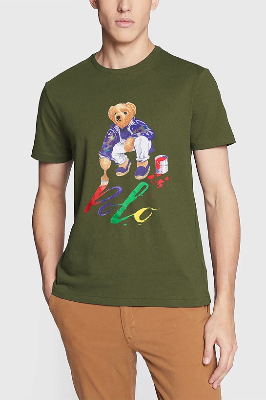 Футболка зелёного цвета Polo Ralph Lauren "Bear"