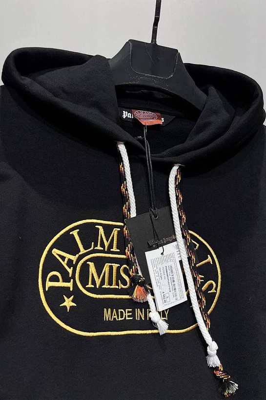 Чёрное оверсайз худи Palm Angels x Missoni Heritage