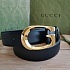 Кожаный ремень Gucci (длина 85 / 90 см) - Gold