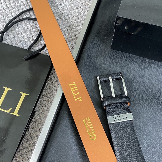 Двусторонний кожаный ремень Zilli Premium (ширина 3.8 см)