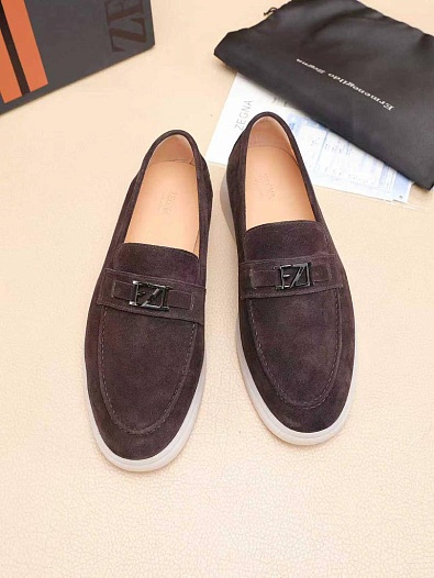 Мужские замшевые лоферы Ermenegildo Zegna   