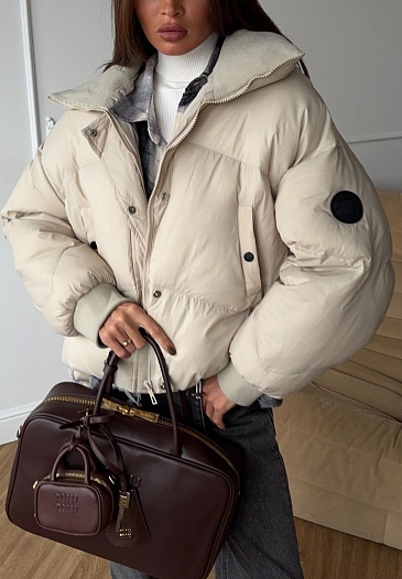 Женская бежевая куртка Hermes   