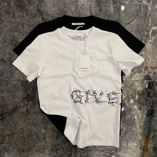 Мужская футболка Givenchy Barbed Wire - White   