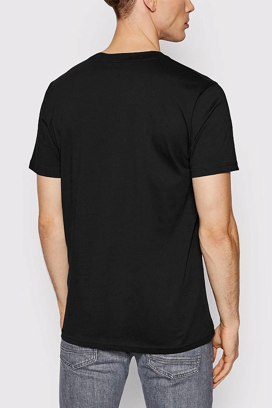 Мужская чёрная футболка Hugo Boss TDraw