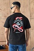 Чёрная оверсайз футболка Snake logo
