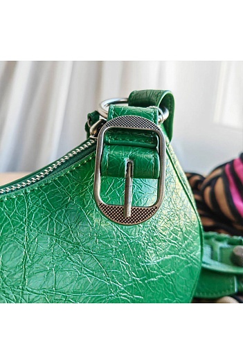 Кожаная сумка Balenciaga Le Cagole Xs - Green 24x15 см   