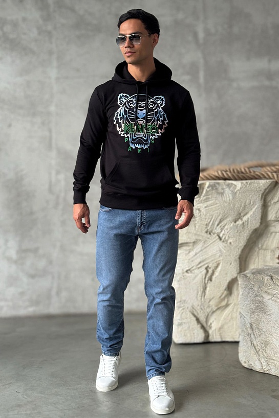 Мужское худи Kenzo Gradient Tiger logo-embroidered