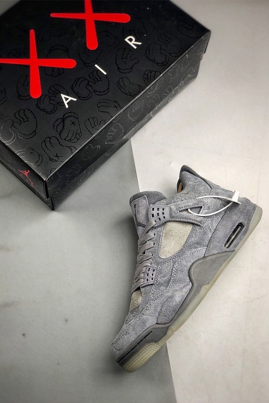 Кроссовки Nike Air Jordan 4 Retro x KAWS  - Grey