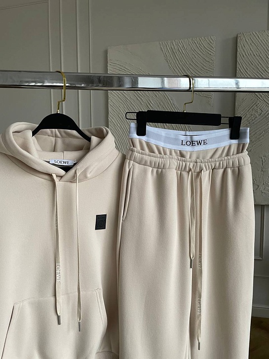 Женский костюм тройка на флисе Loewe Premium - Beige