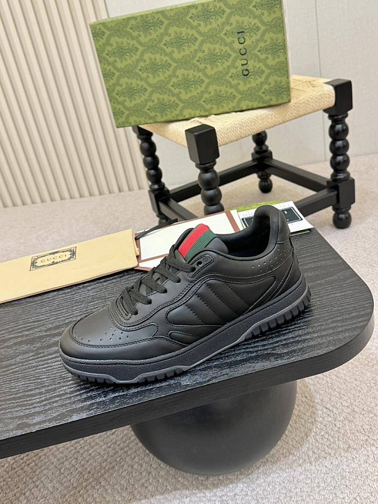 Мужские кожаные кроссовки Gucci Re-Web