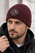 Бордовая шапка Billionaire logo-patch
