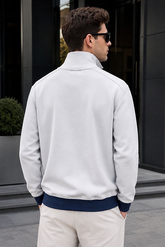 Мужская кофта Trussardi embroidered logo - White
