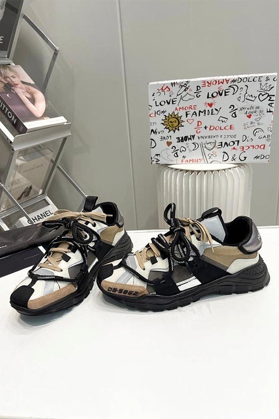 Комбинированные кроссовки Dolce & Gabbana Space - Beige