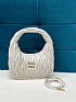 Женская сумка-хобо MIU MIU Wander Matelasse Premium 24x14x8 см - White