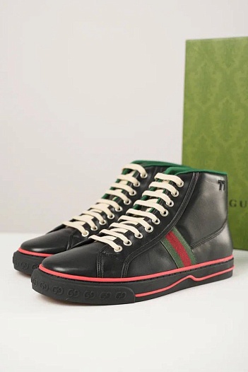 Мужские кроссовки Gucci Tennis 1977 high-top - Black   