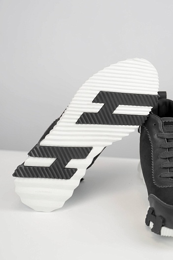 Кроссовки с мехом Hermes Bouncing high-top - Grey   